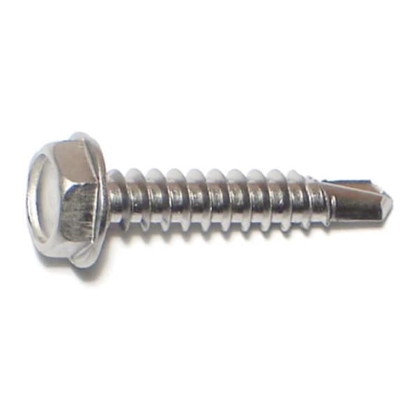 Midwest Fastener Self-Drilling Screw, #10 x 1 in, Stainless Steel Flange Hex Head External Hex Drive, 20 PK 65168 - main